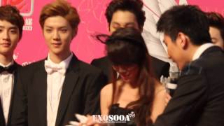 【FANCAM】120917 EXO Red Carpet @ The 5th Mengniu Music Billboard Award (Kai focus)