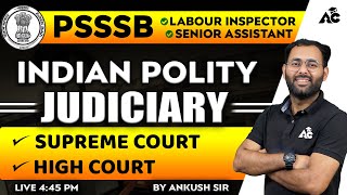 PSSSB Special | Labour Inspector, Senior Assistant | Indian Polity Topic Wise | By Ankush Sir