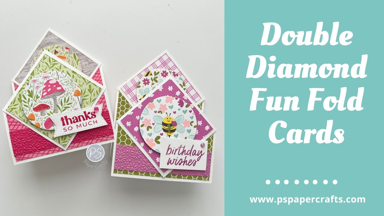 How To Make Double Diamond Fun Fold Cards Youtube