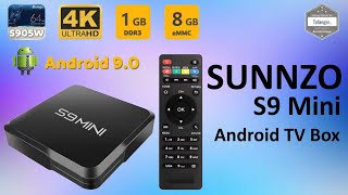 SUNNZO TV Box S9 Mini - Android9 - 1GB Ram \u0026 8GB Rom - AmLogic S905W - Unboxing