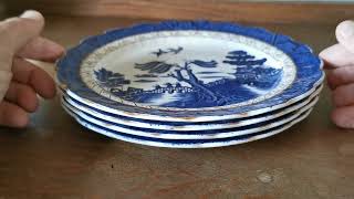 Booths Real Old Willow China 8.25-inch Dessert Plate 1912 - 1930 Blue and White China