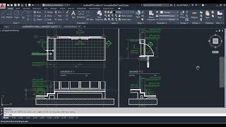 AutoCADบ้านโมเดิร์นชั้นเดียว แบบฝึกหัดที่10การเขียน A-11 ตอนที่3แบบขยายบันได ST.1และST.2  จบ
