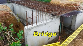 Road Bridge construction in rural area