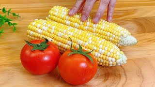 Combining corn and tomatoes, this recipe is so delicious, 😋 #like #food #cooking #recipe #foodlover