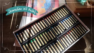 Sennelier Oil Pastel 72 Colors Review, Unboxing & Speed painting l รีวิวสีชอล์กน้ำมัน Sennelier