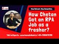 How Chetan got an RPA Job as a fresher? | EmergenTeck