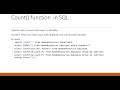 Aggregate Function in SQL | Count()  Function  | SQL Tutorial for beginners.