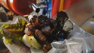 1쌈 1천원하는 삼겹살 - 동의대 진지한쌈 / grilled pork belly - korean street food