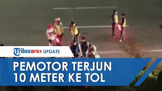 Pemotor Terjun dari Jalan Layang, Jatuh dari Ketinggian 10 Meter ke Jalur Tol