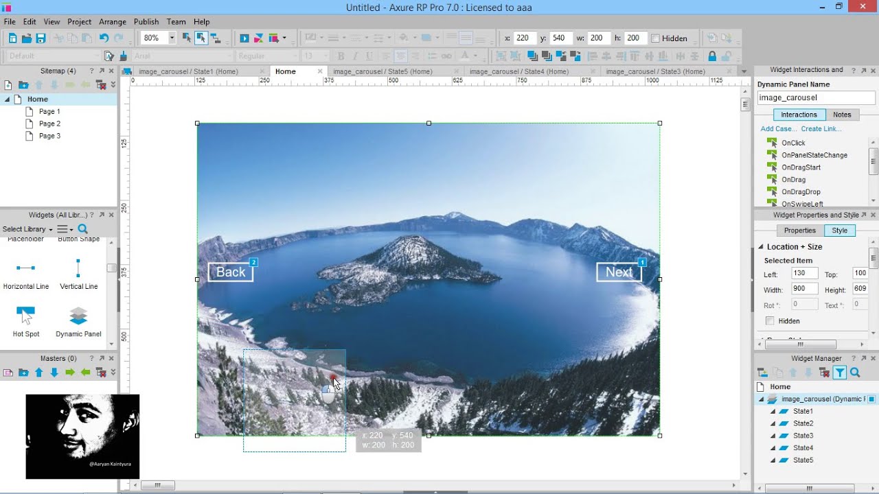 Simple Carousel In Axure Youtube