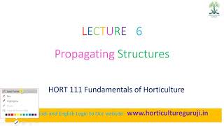 #HORT111 | Lecture 6 Propagating Structures