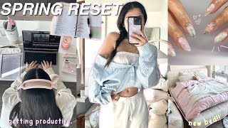 SPRING RESET VLOG 🌷 getting productive, living alone updates, spring cleaning, f