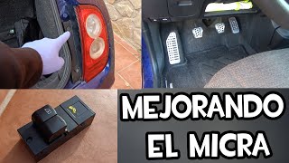 Instalando MEJORAS al Nissan K12 | Elevalunas AUTO, reposapiés JUKE y MÁS cosas