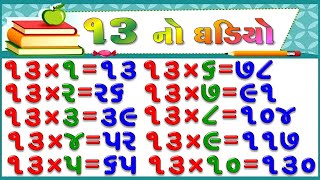 13 નો ઘડિયો । Gujarati ghadiya 11 to 20 | Table Of 13 | Multiplication Tables | 11 to 20 ghadiya