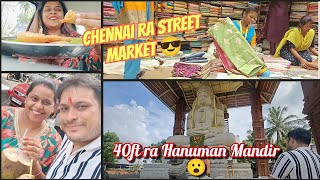 Hanuman mandir emiti dekhi nathili 😮|Chennai re street marketing | Odia vlogger in Chennai