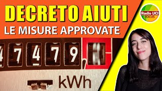 DECRETO AIUTI: ecco le misure approvate!