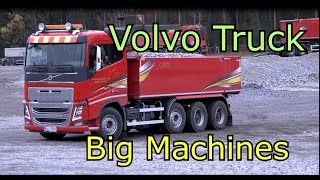 Volvo 210B Excavator-Volvo Truck Vs CAT Caterpillar 972G Wheel Loader