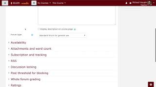Creating a Forum in Moodle with the Most Commonly Used Settings
