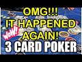 3 CARD POKER in LAS VEGAS!! OMG IT HAPPENED AGAIN! EPIC HAND!! #poker