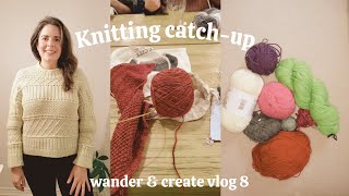 Out of control knitting projects and finishing the Ingrid Sweater - Wander & Create vlog 8: