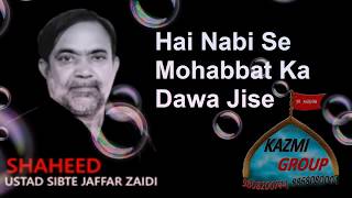 Shaheed Sibte Jafar Zaidi || Hai Nabi se Mohabbat ka dawa jise