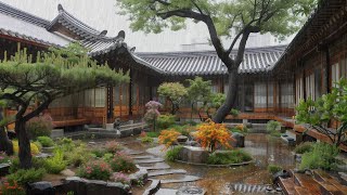 아름다운 한옥 정원의 빗소리. The sound of rain for Sleep and Relax