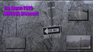 01-05-2025 Perryville - Jackson, Missouri Area Ice Storm - Trees and Lines Loaded - 4K