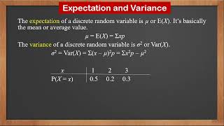 9709 S1 - 5.2 Expectation and Variance