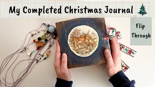 My Completed Christmas Journal | Junk Journal Flip Through | December 2021 \u0026 2020