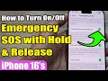🚨 How to Enable/Disable Emergency SOS with Hold & Release Button on iPhone 16 Pro Max | iOS 18