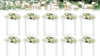 10Pcs Geometric Metal Stands Flower Floor Holders Wedding Centerpieces 60cm Rectangle Metal Flo