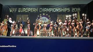 All Competitors - Victory Pose  - Women Bikini - WFF European Championship 2018