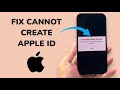 How To Fix Your Account Cannot Be Created At This Time Apple ID on iPhone / iPad