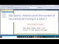 SQL Query | How many times a substring occurs in a value ? | REPLACE | LEN
