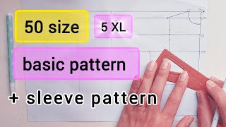 🟡 basic bodice pattern for 50 sizes | plus size pattern | 5XL pattern | size chart | sewing faima