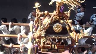 駒留八幡神社 例大祭神輿 2014年10月19日 Part.3 国道246号線を渡御