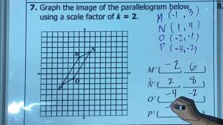 Dilation (Graph Image Given Scale Factor)