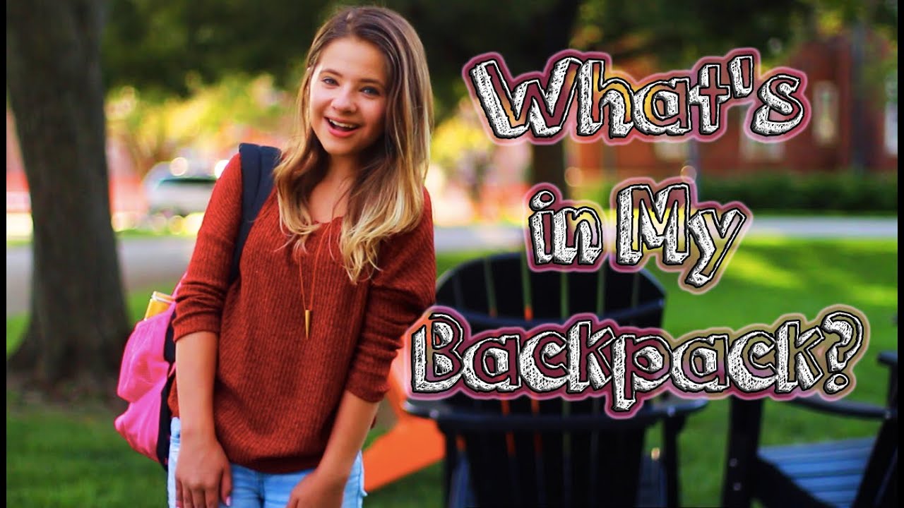 Whats In My Backpack Youtube