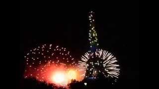 Bastille Day Fireworks in Paris, July 14, 2013
