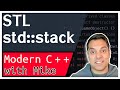 C++ STL std::stack (a container adaptor) | Modern Cpp Series Ep. 131