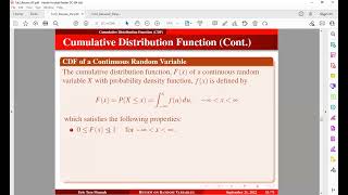 Cumulative Distribution Function (Continuous) With Solved Example and Exercise ||Tutorial 3 (E)
