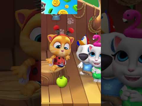 Manzana y jengibre en el juego de mis amigos Talking Tom #mytalkingtomfriend #talkingginger