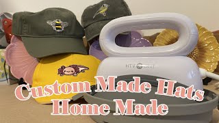 Using HTVRONT Hat Heat Press for small business Heat Pressing Onto Hats