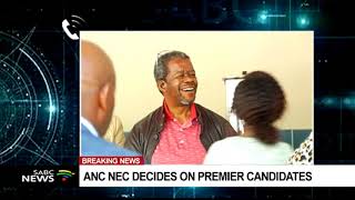 ANC NEC decides on premier candidates