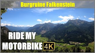 Ausflugsziel Motorradtour - Burgruine Falkenstein - Bayern - Allgäu