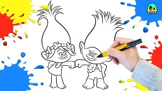 Dreamworks Trolls Coloring Pages I Fun Coloring Videos for Kids
