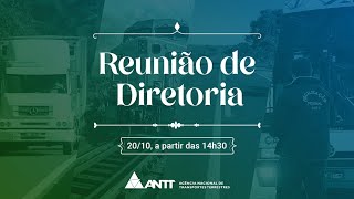 Transmissão ao vivo da 942ª Reunião de Diretoria da ANTT - 20/10/2022