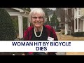 Woman dies after being knocked down by boy on a bike