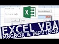Excel  VBA macro Msgbox and inputox - Message and Input Boxes in Excel