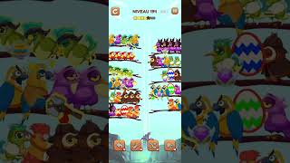 bird sort 2 color puzzle solution niveau 194 #games #gaming #puzzle #puzzlegame #androidgames